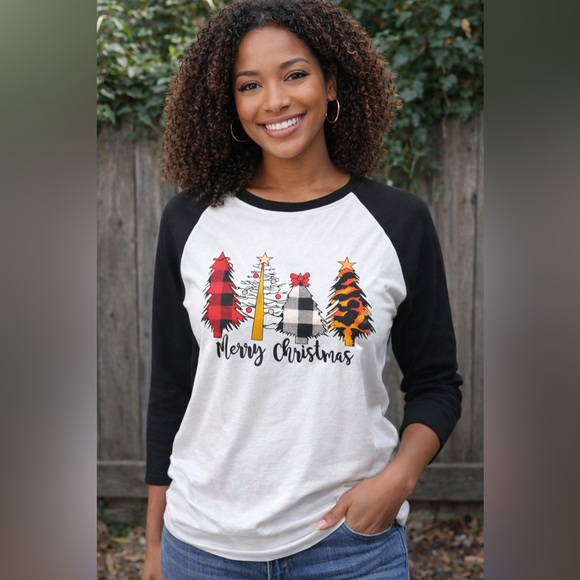 Tops - Merry Christmas Raglan Tee